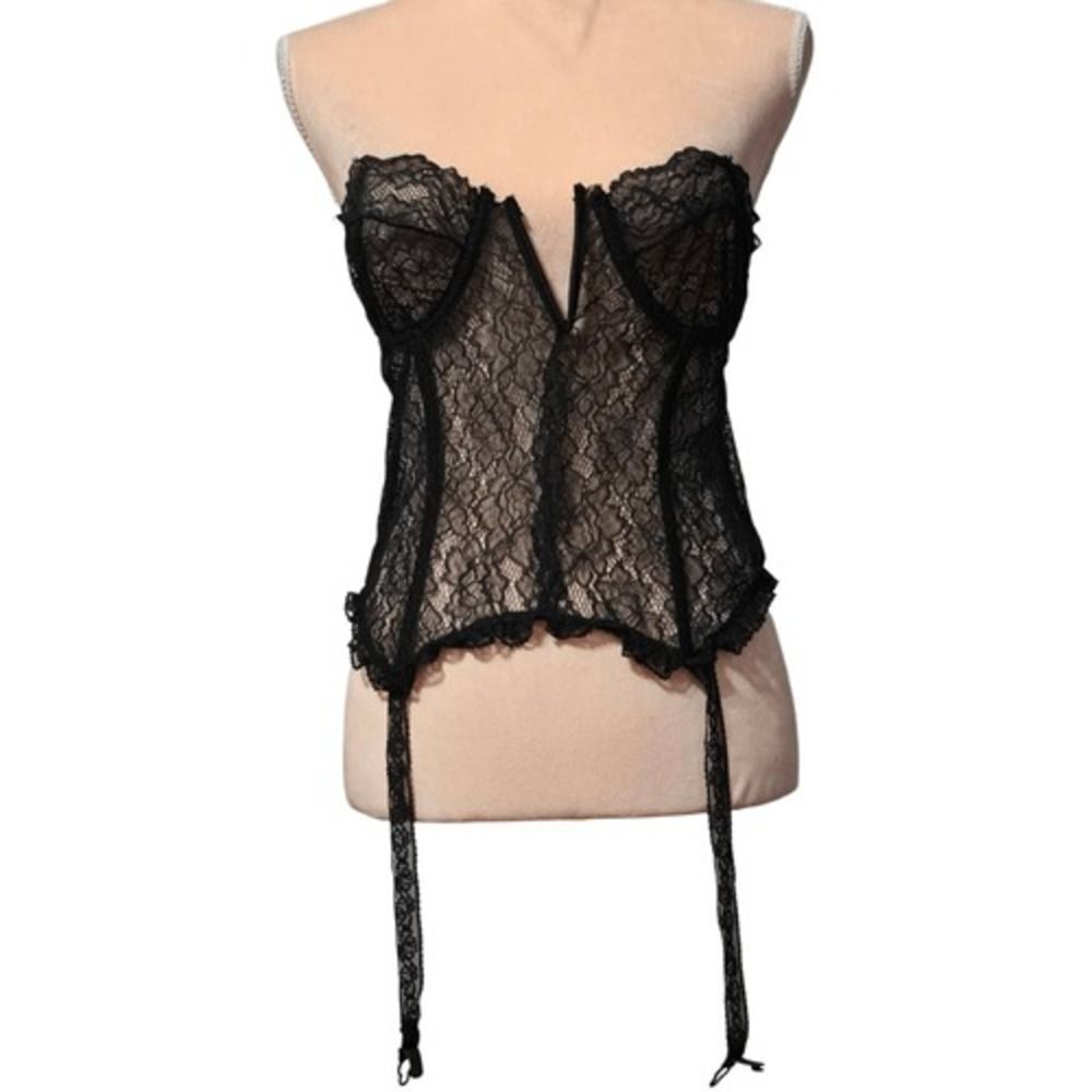 Kiki Riki Black Lace V Wire Corset
